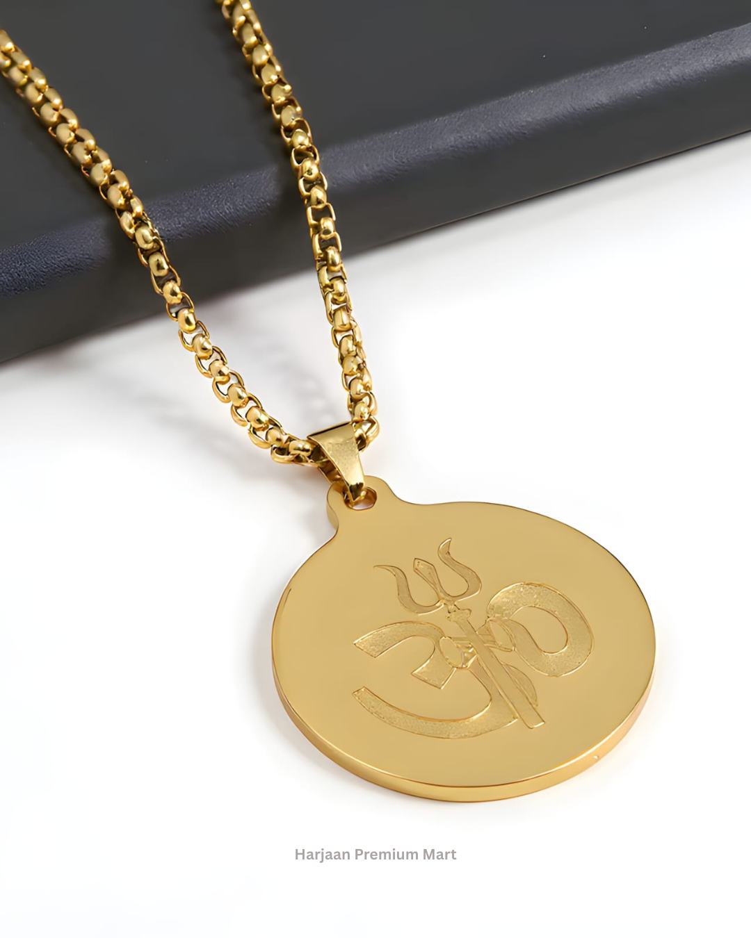 gold plated om Pendant chain