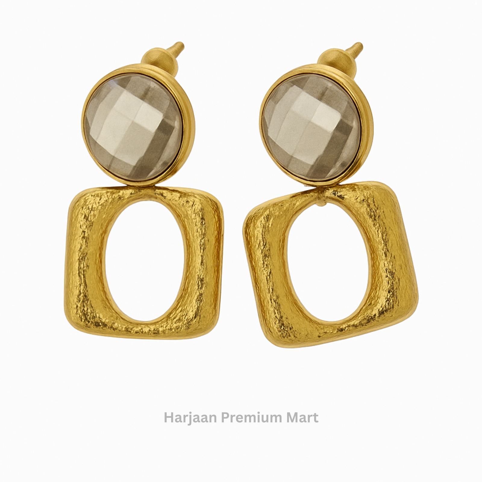 Gold plated heart earring