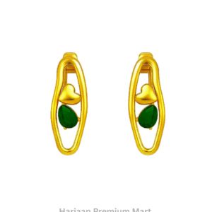 Gold Plated Green Stone EarRing