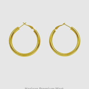 gold plated circle hoop earring