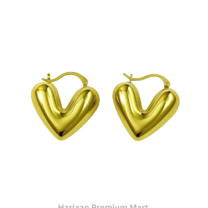 gold plated v Shape hoop earring