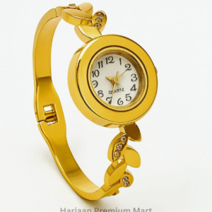 Gold Plated White Stone baby size Watch