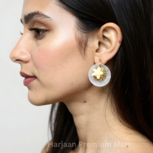 Gold Plated Circle Flower EarRing