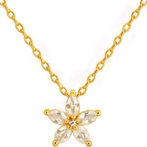 Gold Plated Flower Necklace