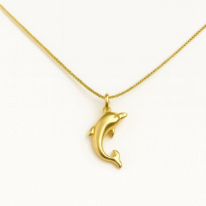 gold plated fish pendant necklace