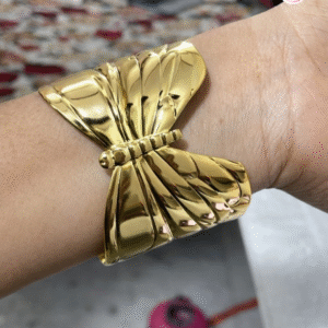 Gold Plated Butterfly Bangle Bracelet