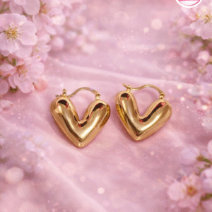gold plated v Shape hoop earring