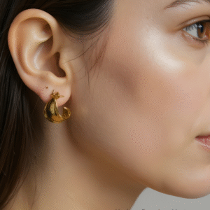 gold plated stud earring