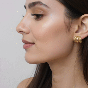 gold plated stud earring