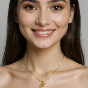 gold plated fish pendant necklace