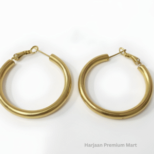 gold plated circle hoop earring