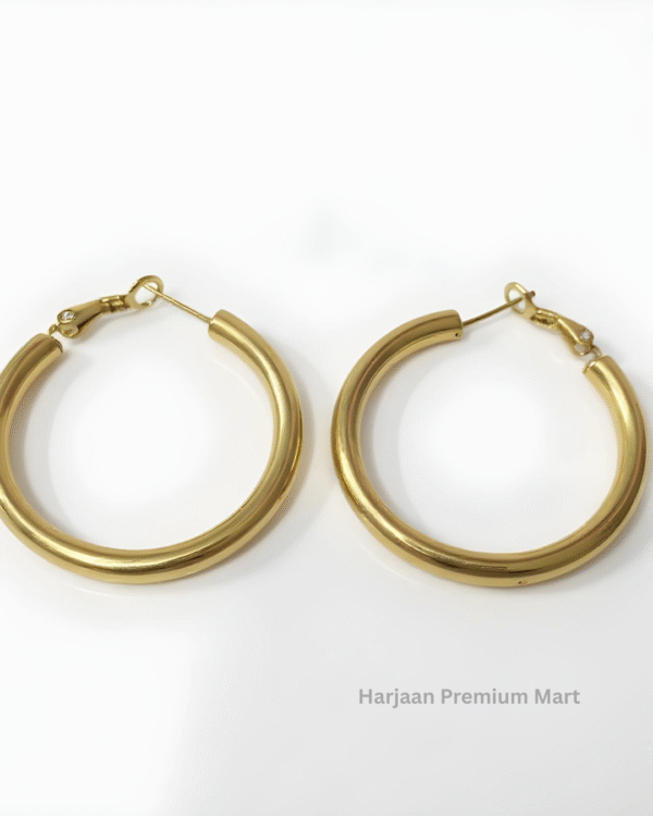 gold plated circle hoop earring