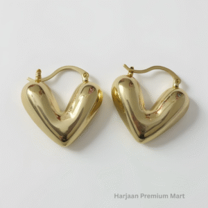 gold plated v Shape hoop earring
