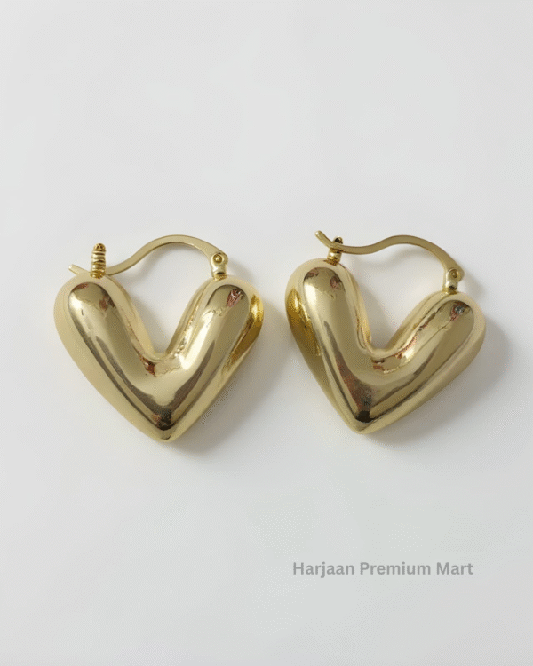 gold plated v Shape hoop earring