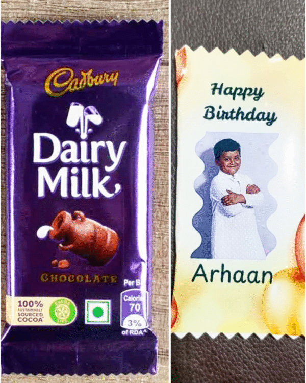 Customized photo print chocolate