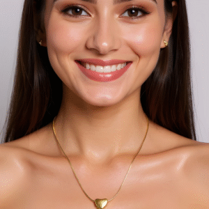 Gold Plated Heart Pendant Necklace