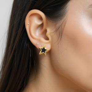Gold Plated Star Stud earring