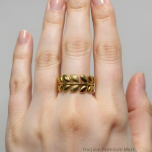 Gold Plated Leaf Ring