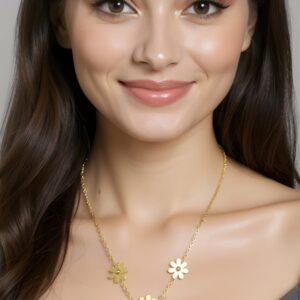 Gold Plated Flower Necklace