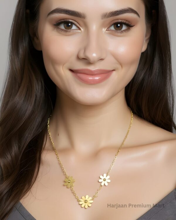 Gold Plated Flower Necklace