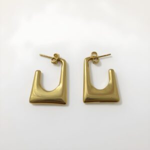 Gold plated hoop earring