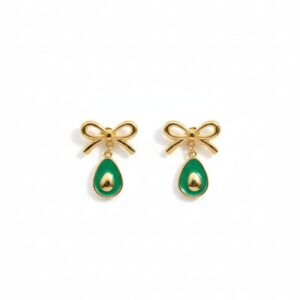 Gold Plated White Stone EarRing