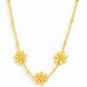 Gold Plated Flower Necklace