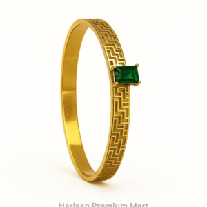 Gold Plated White Stone Bangle Bracelet