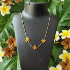Gold Plated Flower Necklace