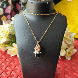 18kGoldPlated Doll Pedant Necklace