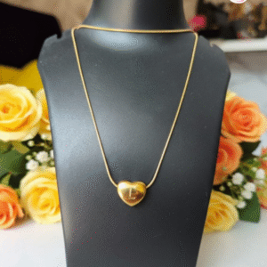 Gold Plated Heart 'L' Letter  Necklace