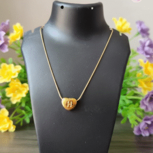 Gold Plated Heart ‘H’ Letter Necklace