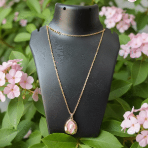 18k Goldplated Pink Pendant Necklace