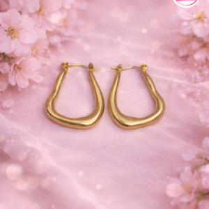 Gold plated hoop earring