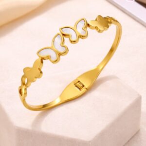 GoldPlated Anti-Tarnish BangleBracelet
