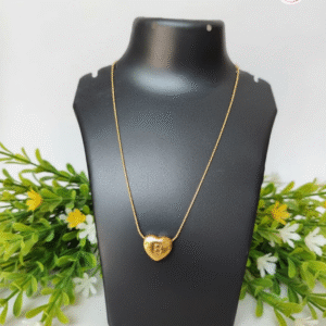 Gold Plated Heart ‘B' Letter Necklace