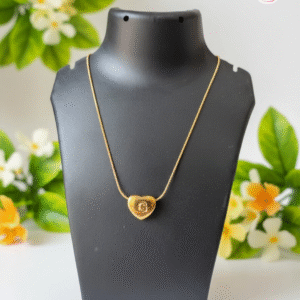 Gold Plated Heart ‘G' Letter Necklace
