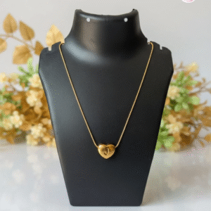 Gold Plated Heart ‘J' Letter Necklace