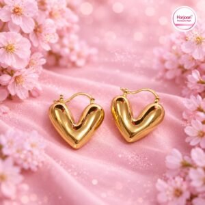 18k gold plated anti tarnish hoop earring