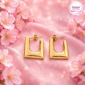 18k gold plated anti tarnish hoop earring