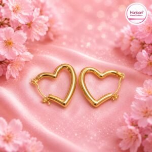 18k gold plated anti tarnish , stainless steel water proof gold hoop earring for women
