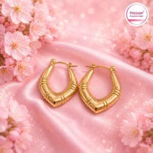 18k gold plated anti tarnish hoop earing