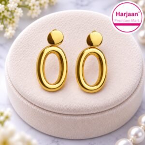18k gold plated anti tarnish , stainless steel, water proof gold earring for women