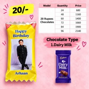 customised photo print chocolate